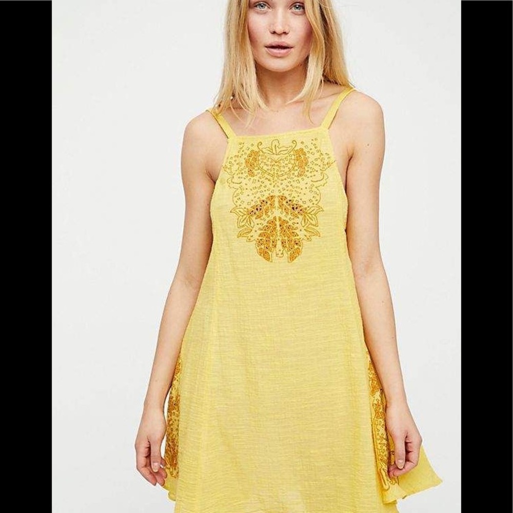 Free People Intimately Tulum Slip-On yellow Dress